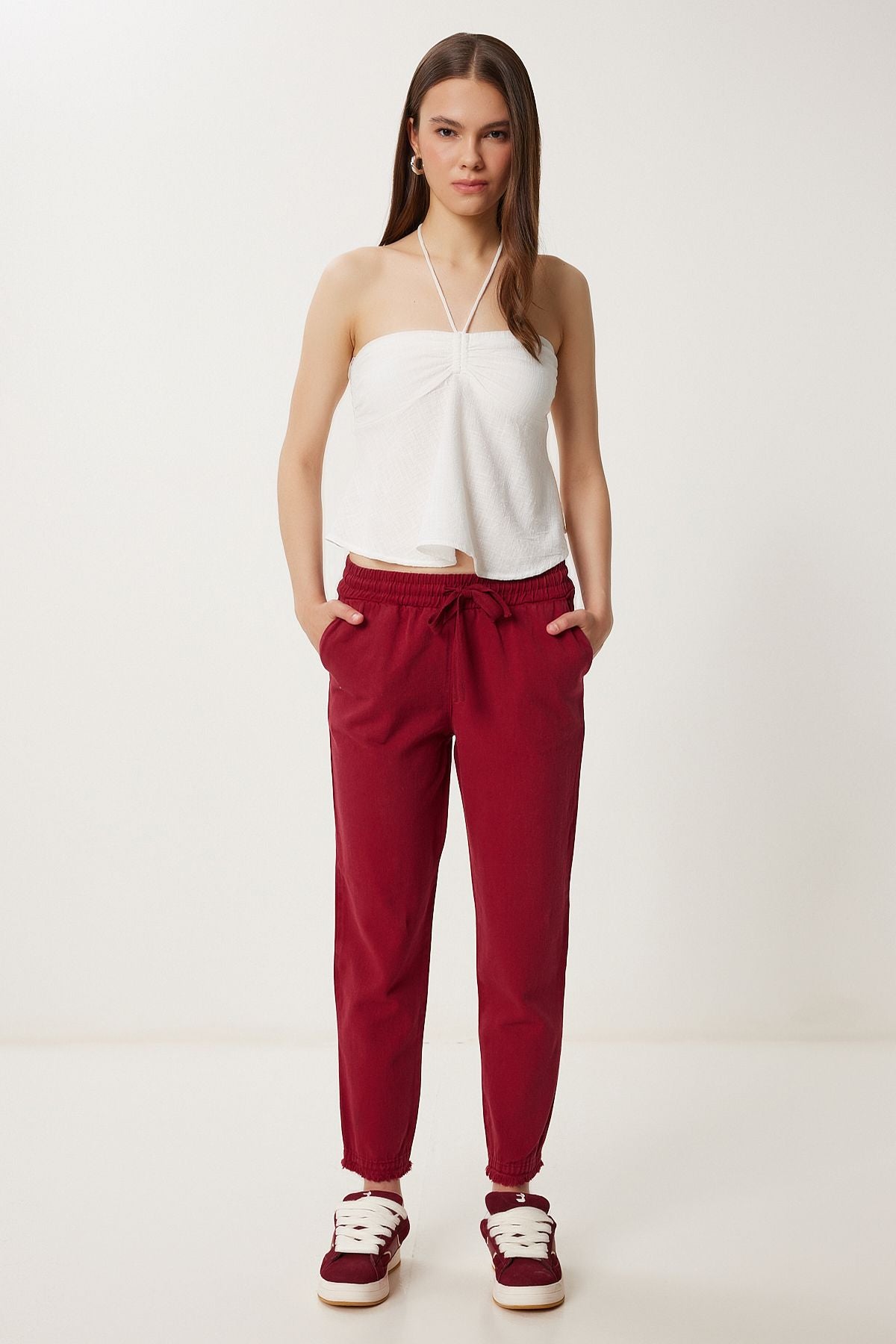 Bordo Cepli Gabardin Pantolon WF00113