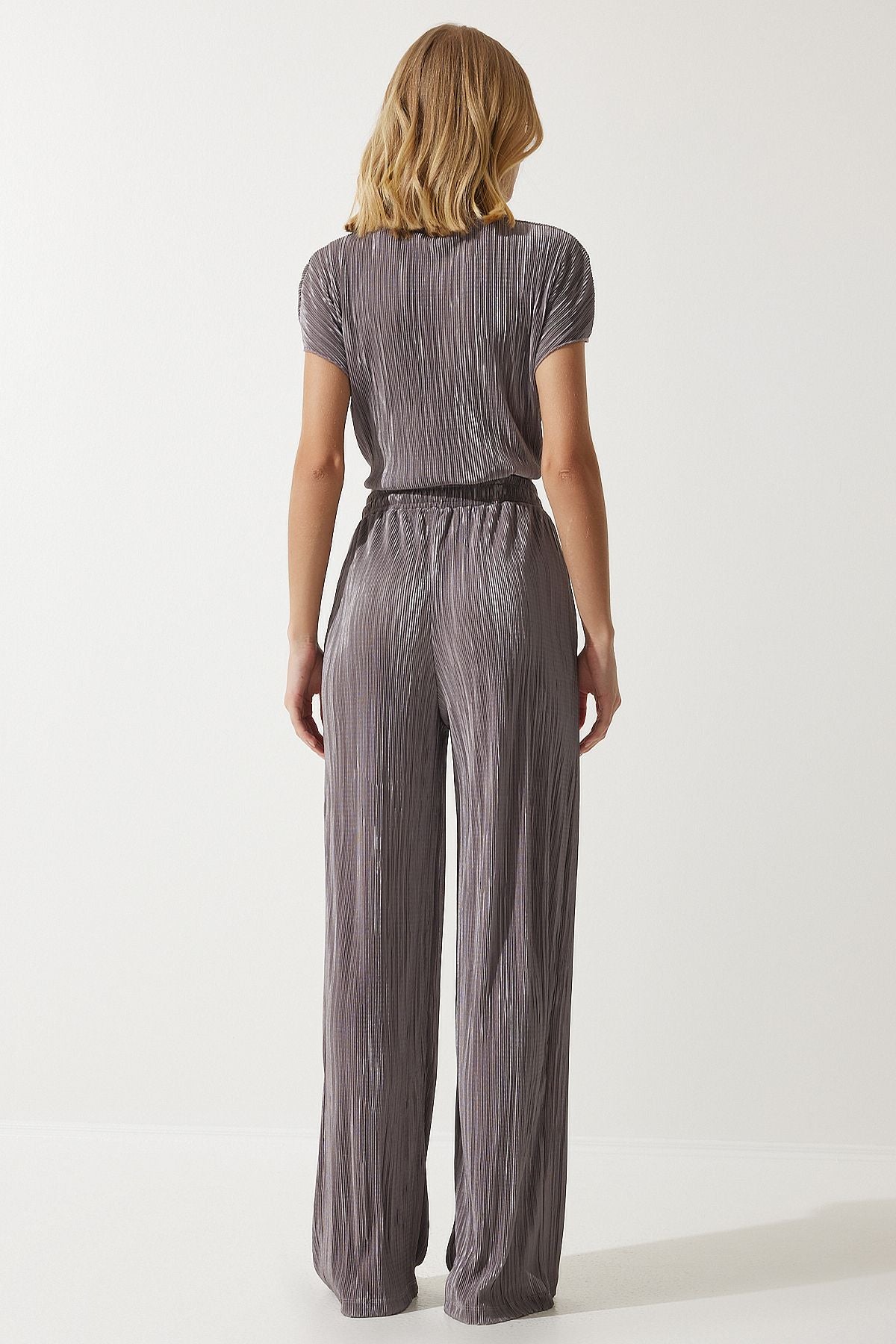 Vizon Piliseli Rahat Bluz Pantolon Takım MC00283