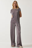 Vizon Piliseli Rahat Bluz Pantolon Takım MC00283