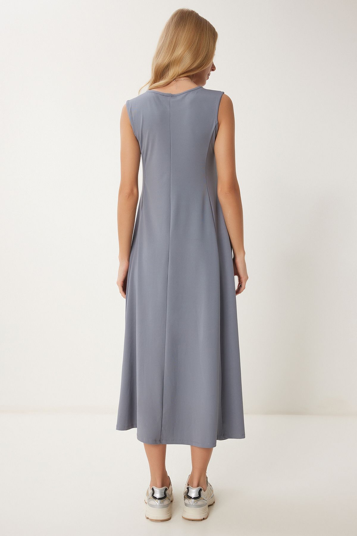 Füme Cepli Yazlık Kloş Midi Elbise UB00329