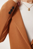 Taba Vatkalı Dokuma Blazer Ceket HL00005