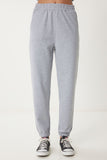 Gri Melanj Bisiklet Yaka Oversize Örme Eşofman Takımı FN03456