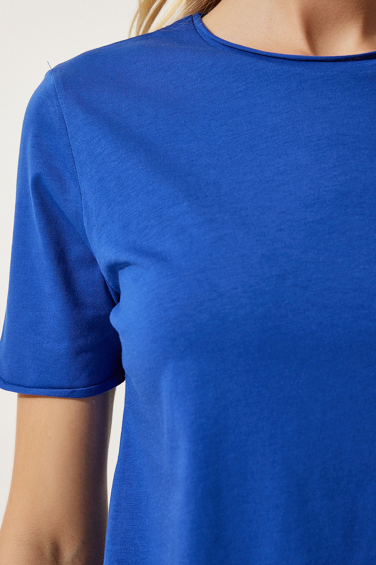 Mavi Bisiklet Yaka Basic Örme T-Shirt UB00229
