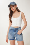 Mavi Yırtık Mini Denim Şort OK00067