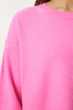 Pembe Oversize Triko Kazak PN00054