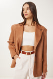 Camel Premium Süet Blazer Ceket FN03443