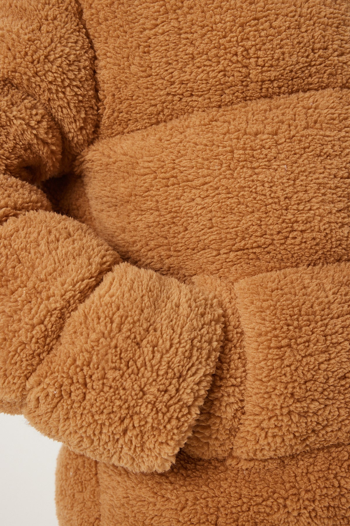 Taba Dik Yaka Peluş Şişme Mont QA00002