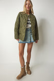 Haki Cepli Oversize Kapitone Mont DZ00098