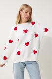 Ekru Kalpli Dokulu Şardonlu Örme Sweatshirt MP00030