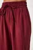 Bordo Geniş Paça Yazlık Modal Pantolon BV00157