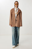 Camel Oversize Premium Süet Ceket KT00016