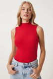 Kırmızı Boğazlı Pamuklu Örme Bluz GT00004