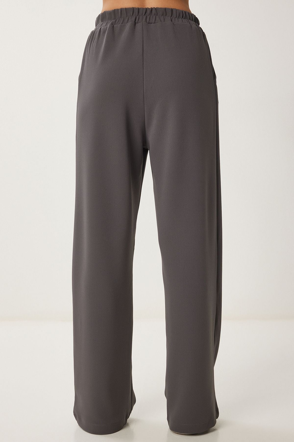 Füme Bol Paça Rahat Örme Pantolon RV00204