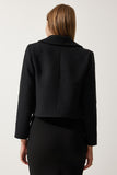 Siyah Crop Tüvit Blazer Ceket TO00039
