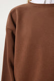 Kahverengi Şardonlu Basic Sweatshirt OW00001