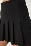 Siyah Pileli Mini Örme Etek UB00344