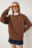 Kahverengi Şardonlu Basic Sweatshirt OW00001