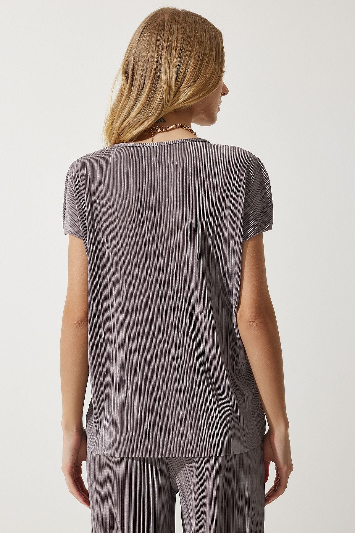 Vizon Piliseli Rahat Bluz Pantolon Takım MC00283