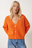 Oranj V Yaka Düğmeli Triko Hırka MX00175