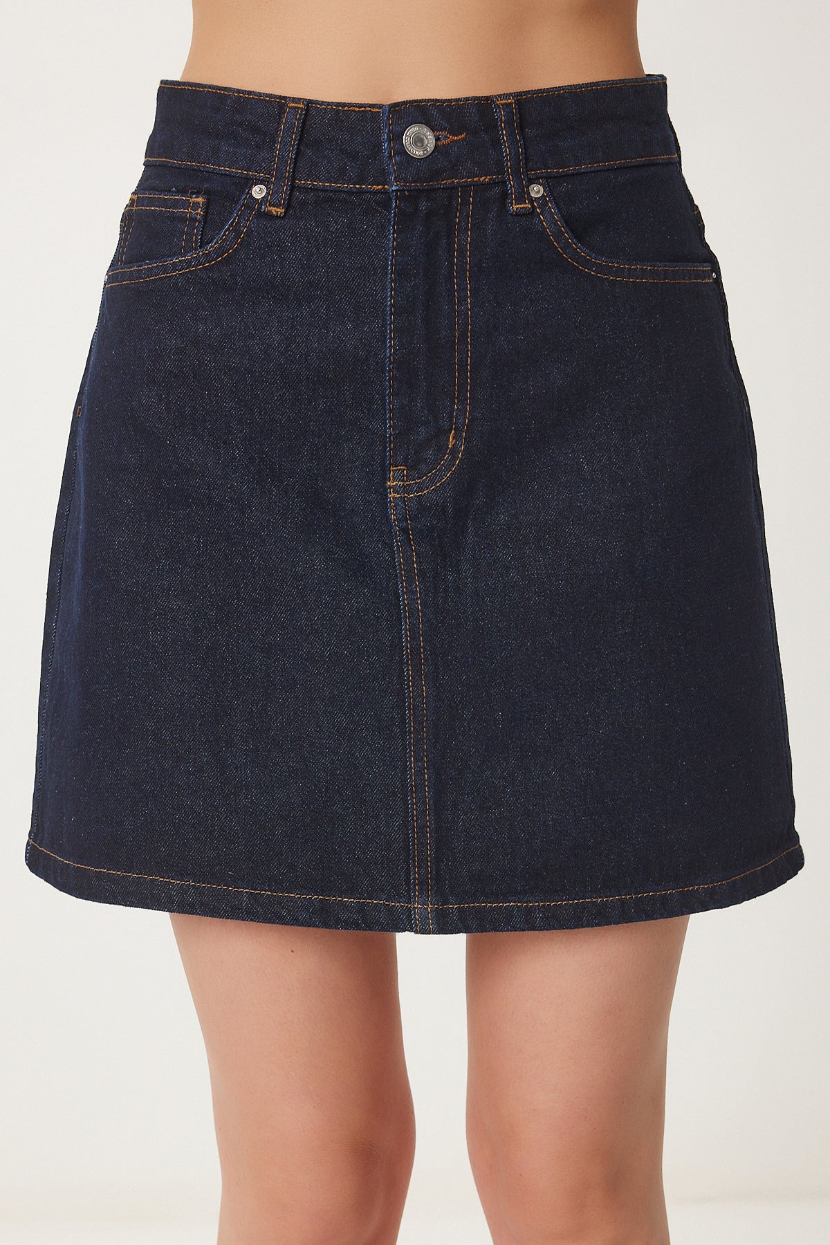Koyu Mavi Mini Denim Etek OK00065