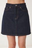 Koyu Mavi Mini Denim Etek OK00065