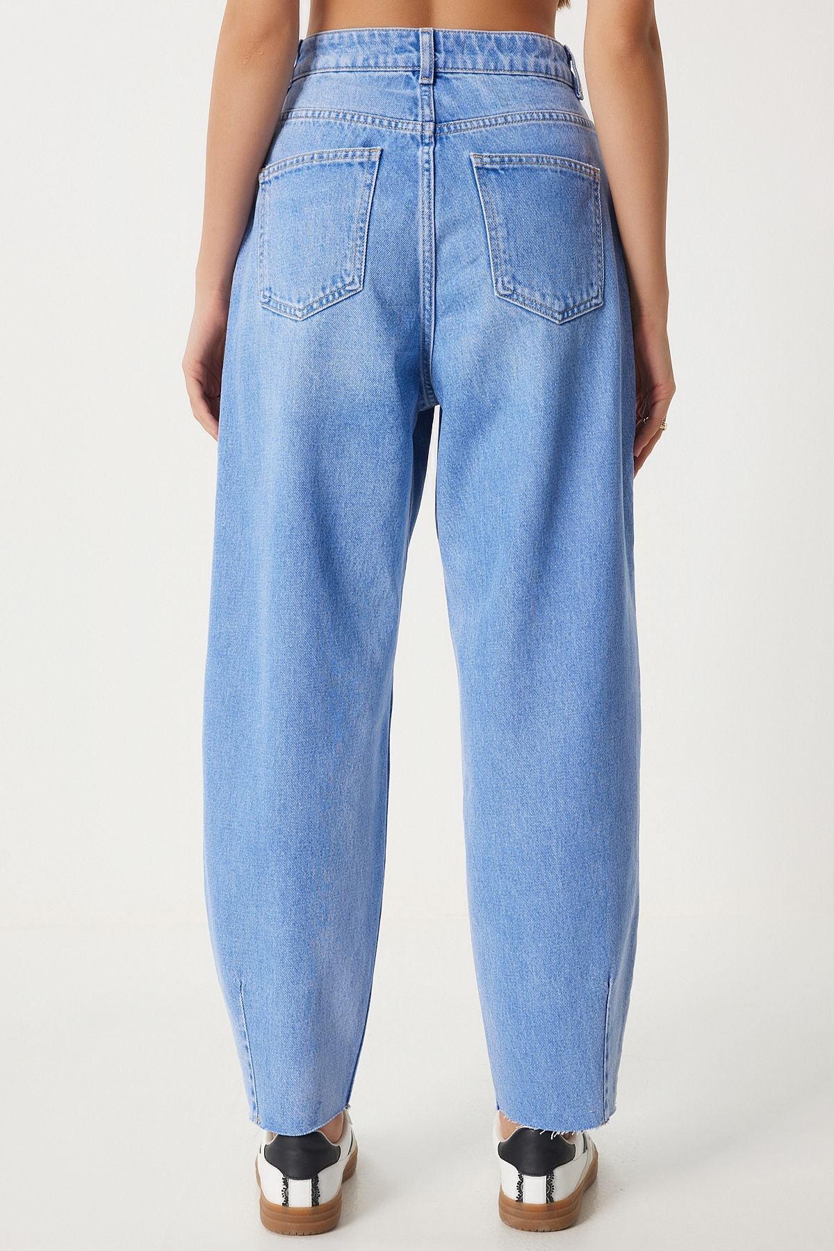 Mavi Yüksek Bel Baggy Jean Pantolon UT00021