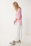 Pembe Oversize Basic Modal T-shirt UB00323