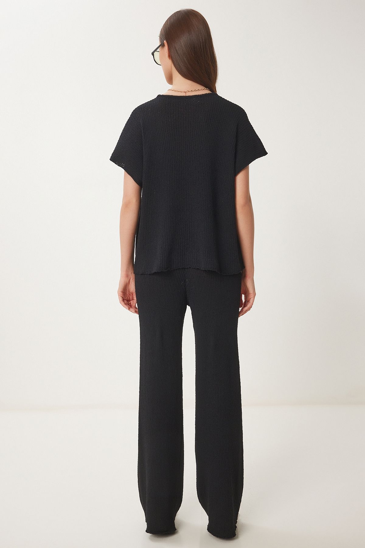 Siyah Triko Bluz Pantolon Takım DP00240