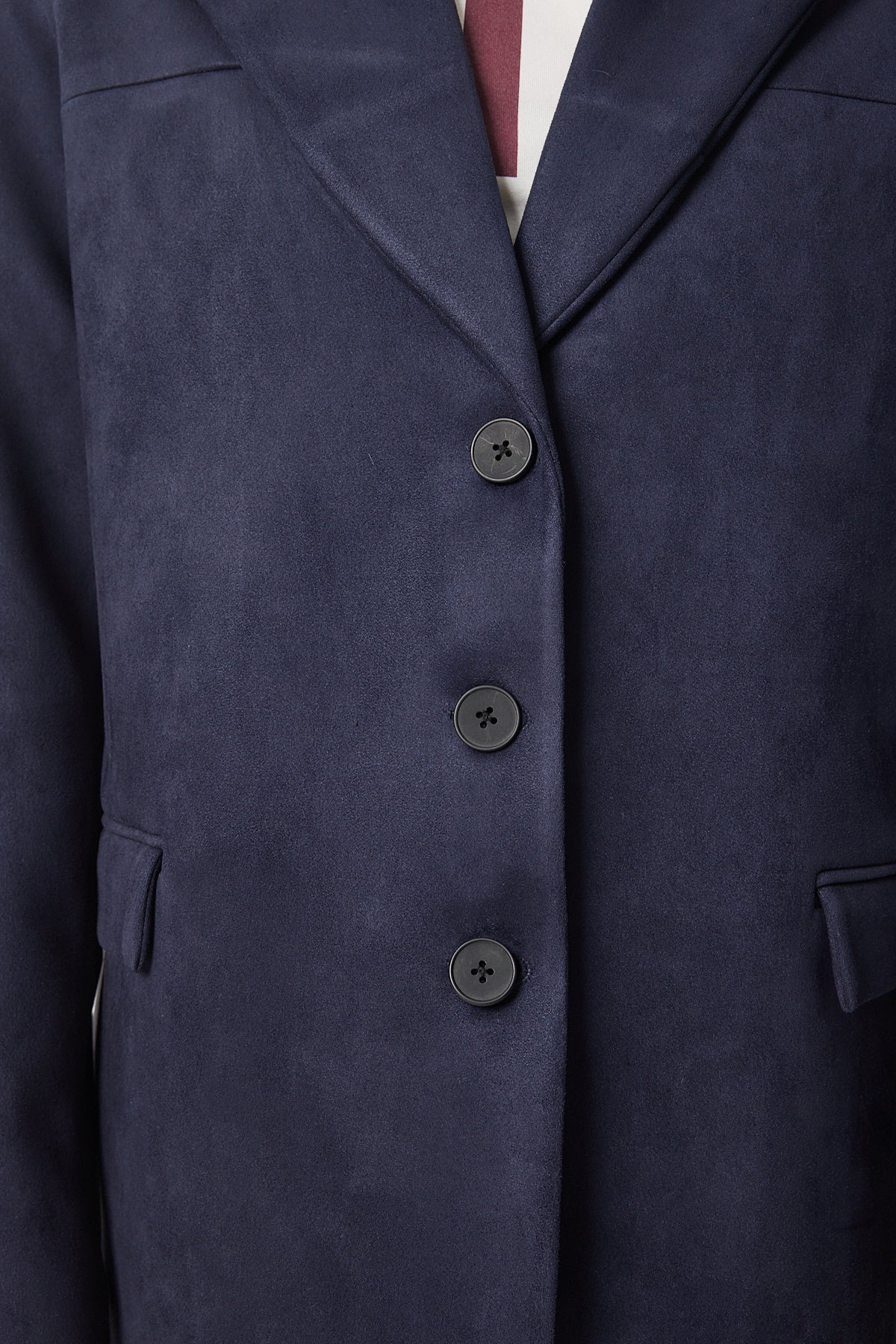 Koyu Lacivert Premium Süet Blazer Ceket FN03443