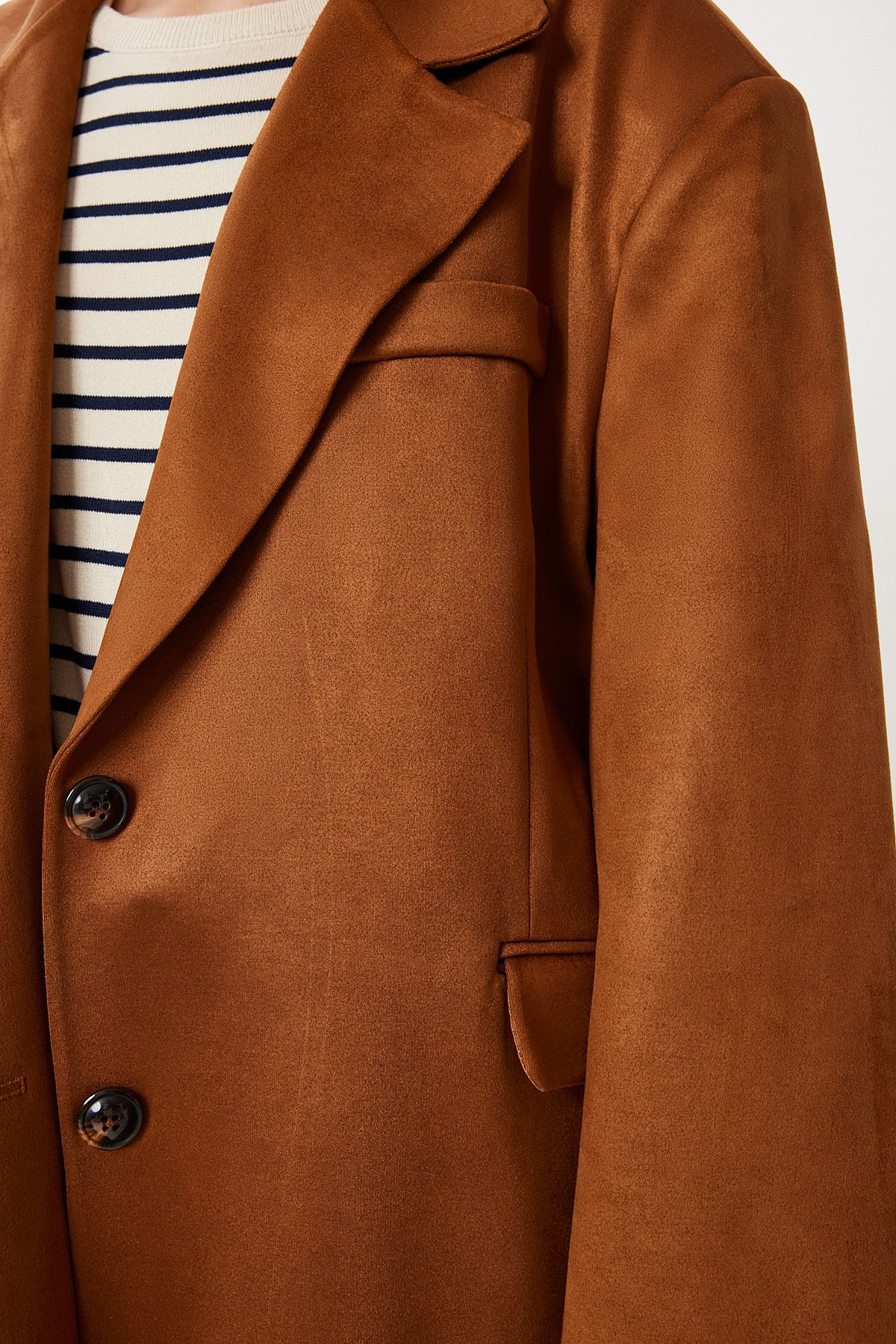 Taba Oversize Premium Süet Ceket KT00016