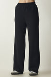 Siyah Fitilli Örme Pantolon EW00005