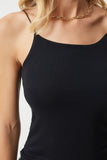 Siyah Beyaz İp Askılı 2'li Örme Bluz LD00045