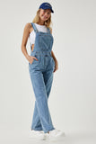Açık Mavi Geniş Cepli Denim Bahçıvan Tulum RV00162