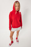 Kırmızı Kapüşonlu Şardonlu Sweatshirt OW00050