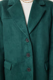 Zümrüt Yeşili Premium Süet Blazer Ceket FN03443