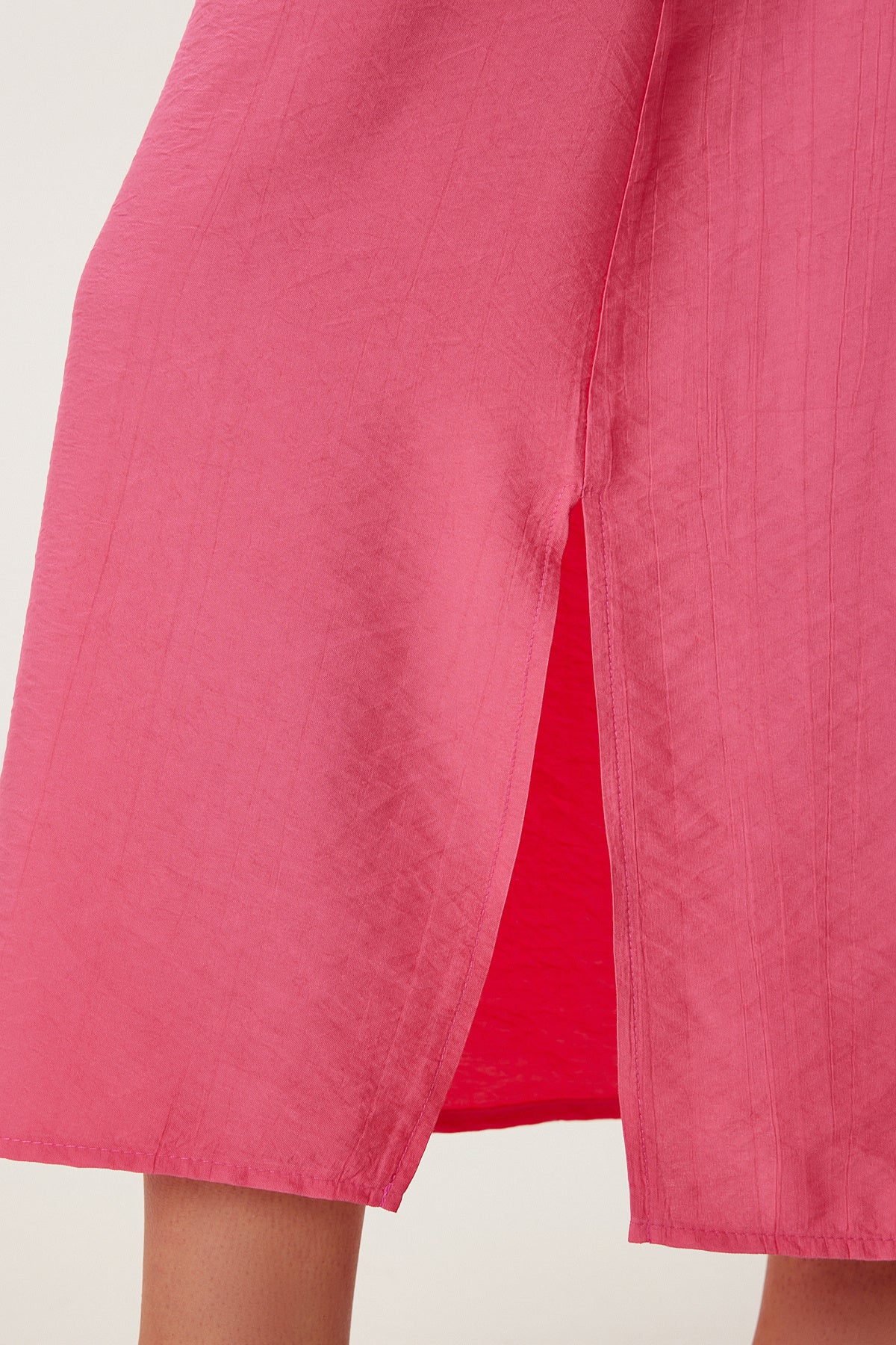 Pembe Askılı Yazlık Midi Krinkıl Elbise MX00195