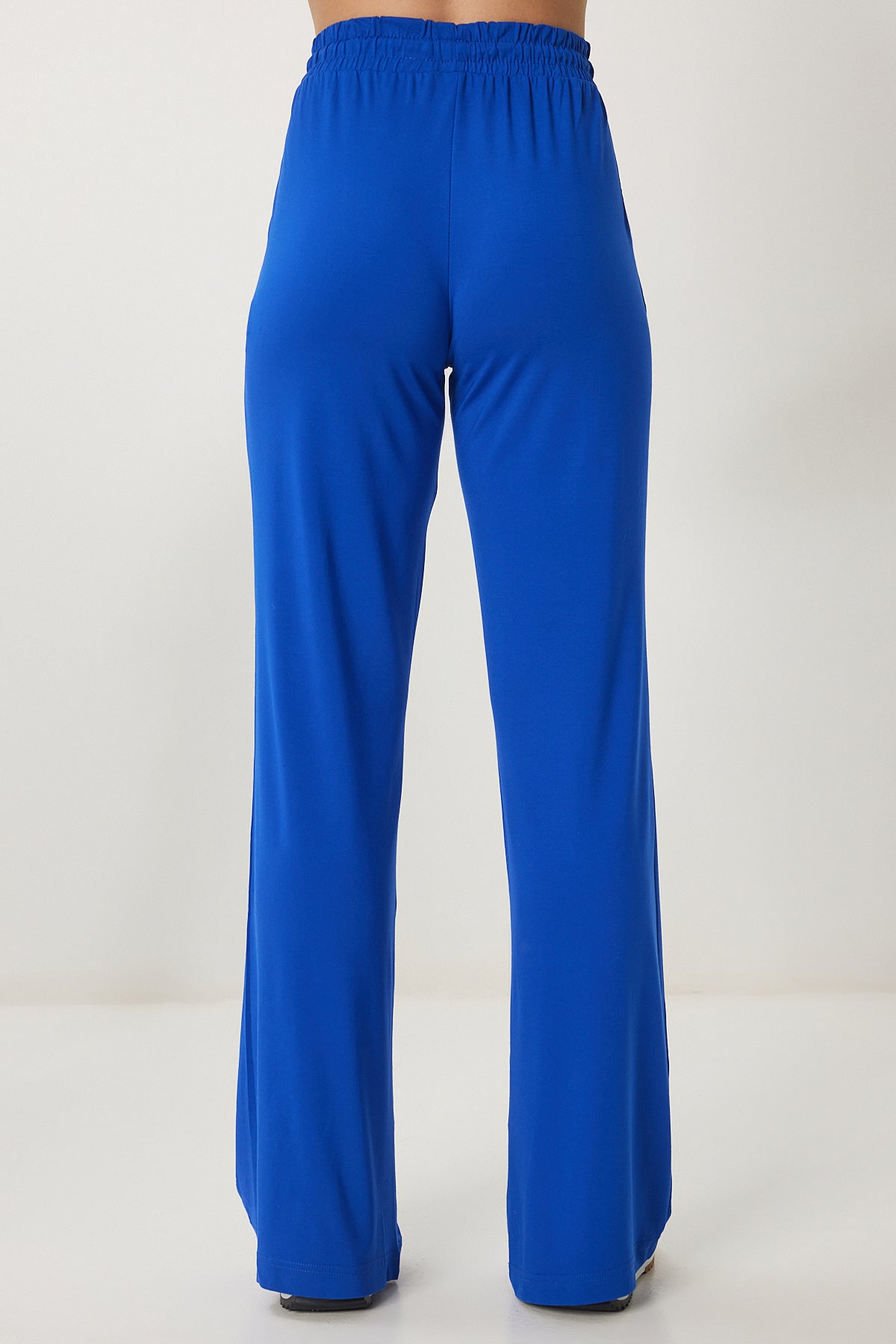 Koyu Mavi Oversize Örme T-Shirt Pantolon Takım FN03452