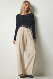 Krem Cepli Palazzo Pantolon DW00001