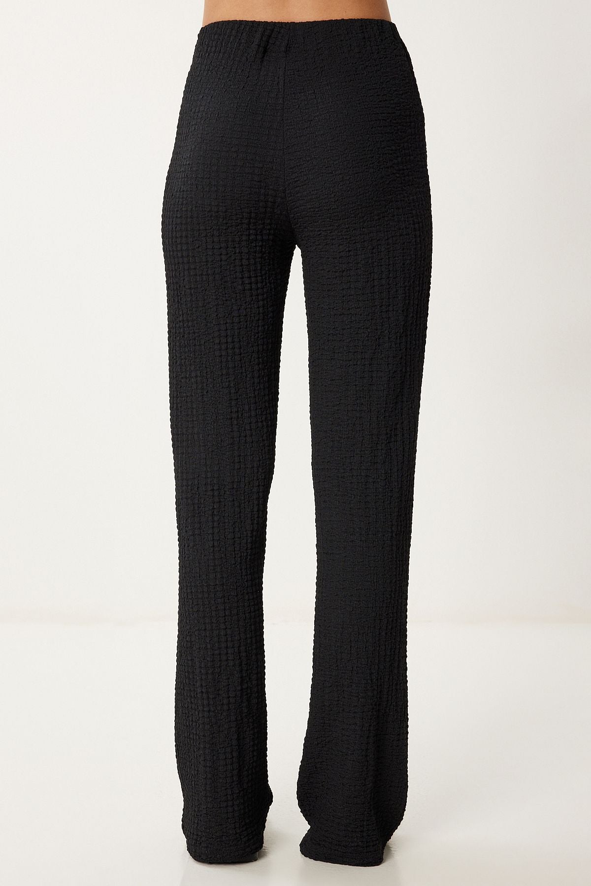 Siyah Dokulu Yazlık Bluz Pantolon Takım FW00009