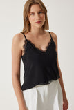 Siyah Dantelli Örme Bluz RX00006