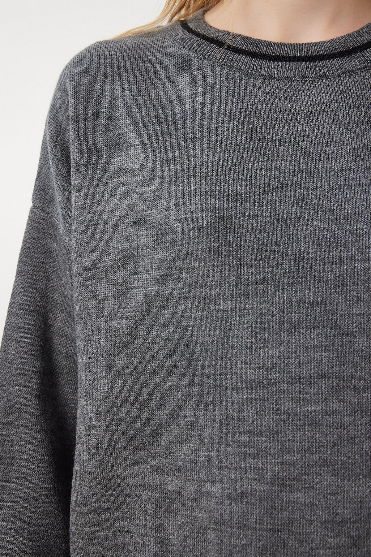 Antrasit Basic Triko Kazak PF00010