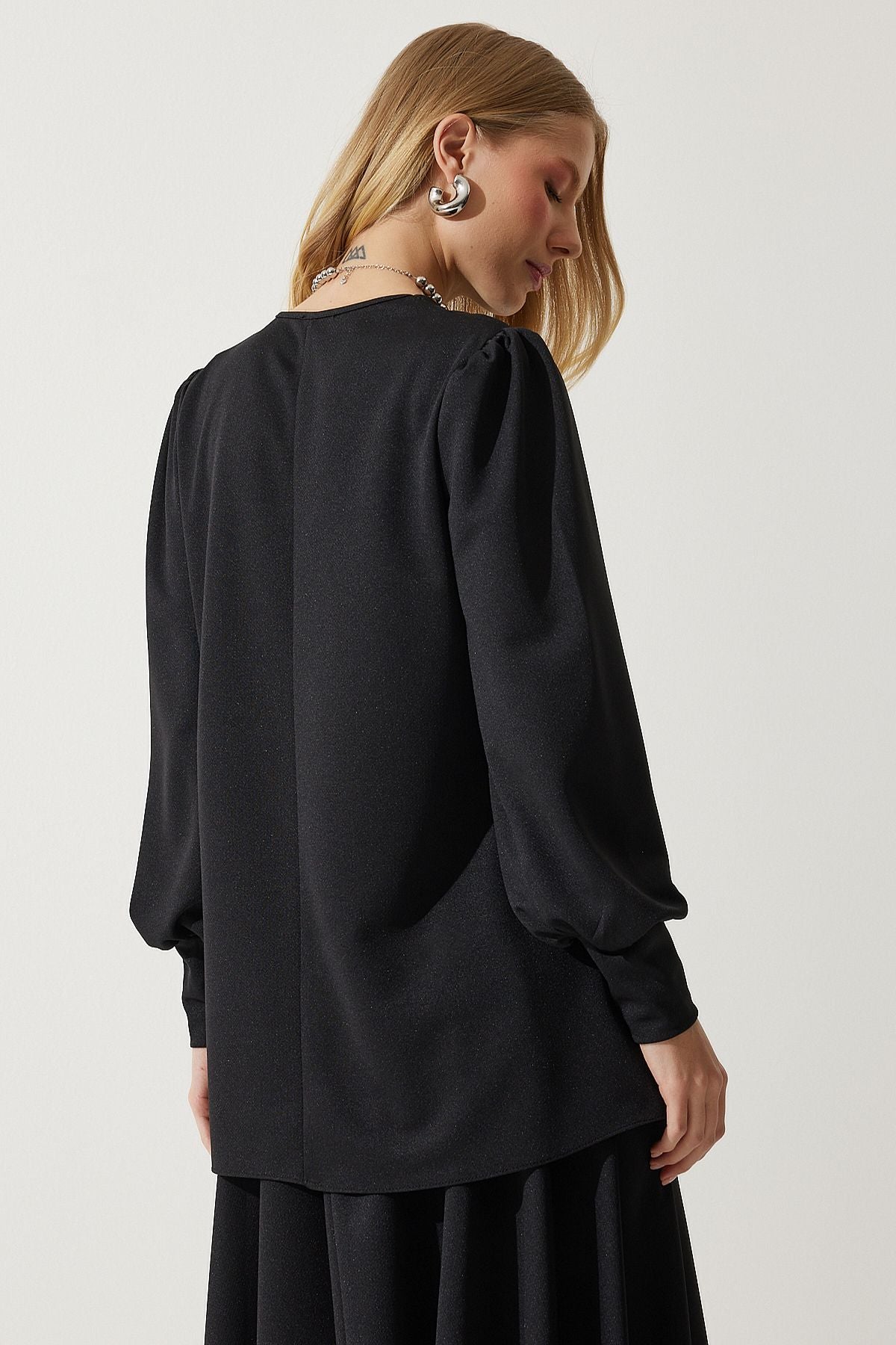 Siyah Tunik Etek Örme Takım DD01317
