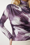 Mürdüm Drapeli Dik Yaka Sandy Bluz FF00138