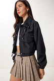 Siyah Mevsimlik Bomber Mont MX00243