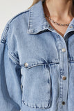 Orta Mavi Geniş Cepli Denim Ceket RV00187