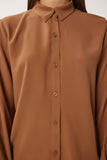 Camel Rahat Kalıp Viskon Gömlek  TO00153