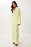 Sarı Müslin Bluz Pantolon Takım  FN03470