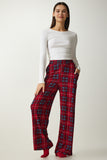 Bordo Desenli Yumuşak Dokulu Örme Pijama GF00002