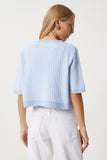 Bebe Mavi Triko Crop Hırka Takım PF00093