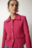Pembe Tüvit Crop Ceket TO00039